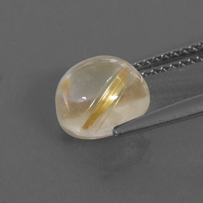 2.74캐럿 천연 무색 골든 루틸 쿼츠, 라운드 컷, 8.16 mm, 투명한