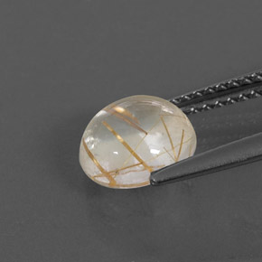 1.99캐럿 천연 무색 골든 루틸 쿼츠, 라운드 컷, 7.92 mm, 투명한