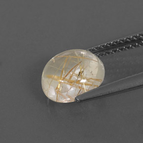 1.78캐럿 천연 무색 골든 루틸 쿼츠, 라운드 컷, 8.02 mm, 투명한