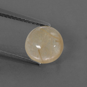 1.72캐럿 천연 무색 골든 루틸 쿼츠, 라운드 컷, 7.79 mm, 투명한