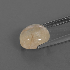 1.72캐럿 천연 무색 골든 루틸 쿼츠, 라운드 컷, 7.79 mm, 투명한