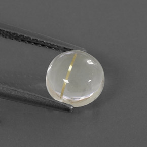 1.57캐럿 천연 무색 골든 루틸 쿼츠, 라운드 컷, 7.05 mm, 투명한