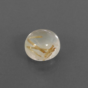 1.66캐럿 천연 무색 골든 루틸 쿼츠, 라운드 컷, 7.14 mm, 투명한