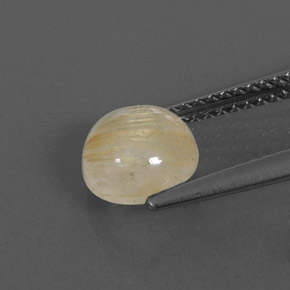 1.50캐럿 천연 무색 골든 루틸 쿼츠, 라운드 컷, 7.16 mm, 투명한