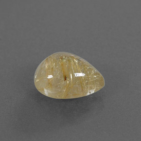 2.35캐럿 천연 무색 골든 루틸 쿼츠, 투명한, 10×7.1 mm, 투명/반투명