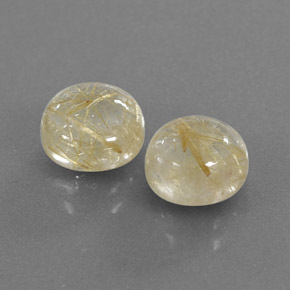 캐럿 천연 무색 골든 루틸 쿼츠 보석, 투명한, 7.05 mm, 투명/반투명