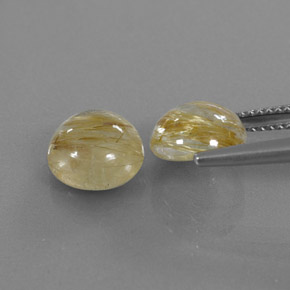 캐럿 천연 무색 골든 루틸 쿼츠 보석, 투명한, 8.95 mm, 투명/반투명