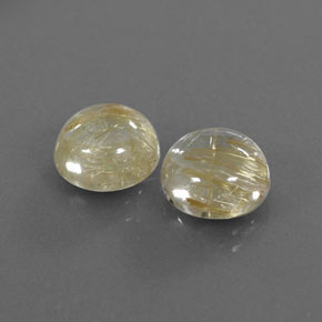 캐럿 천연 무색 골든 루틸 쿼츠 보석, 투명한, 8.94 mm, 투명/반투명
