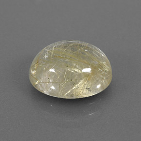 3.92캐럿 천연 무색 골든 루틸 쿼츠, 투명한, 11.1×9.1 mm, 투명/반투명