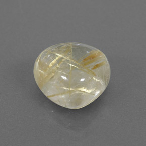 3.69캐럿 천연 무색 골든 루틸 쿼츠, 투명한, 9.8×9.8 mm, 투명/반투명