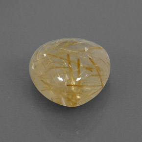 5.25캐럿 천연 무색 골든 루틸 쿼츠, 투명한, 11.1×11 mm, 투명/반투명