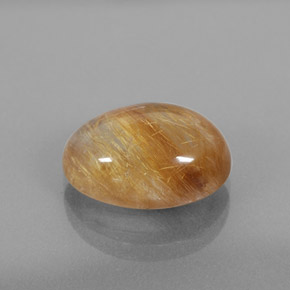 6.11캐럿 천연 무색 골든 루틸 쿼츠, 투명한, 13.8×10 mm, 투명/반투명
