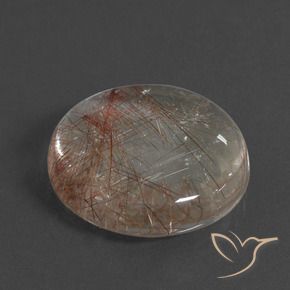 21.57캐럿 천연 구리로 지우기 루틸 쿼츠, 라운드 컷, 20.28 mm, 투명한