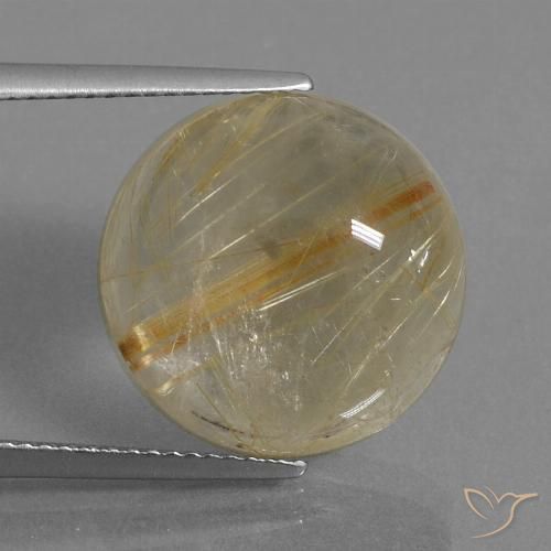 14.48ct 자연스러운 매우 밝은 황금빛 갈색 루틸 쿼츠, 둥근, 투명한