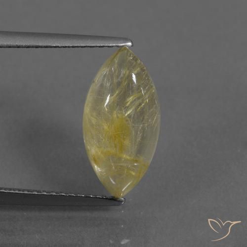 3.58ct 자연스러운 연노랑 루틸 쿼츠, 보석, 투명한