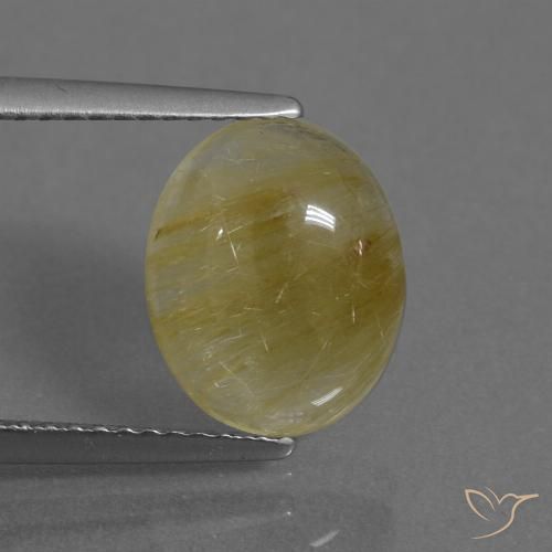 3.22ct 자연스러운 범블비 옐로우 루틸 쿼츠, 타원형, 투명한