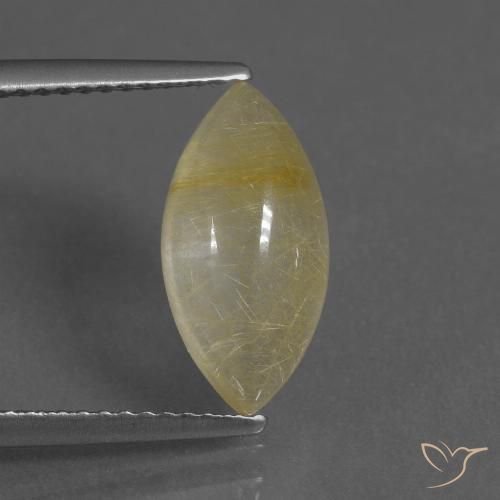 3.35ct 자연스러운 투스카니 옐로우 루틸 쿼츠, 보석, 투명한