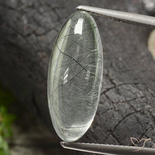 9.77ct 자연스러운 연한 초록색 루틸 쿼츠, 보석, 투명한