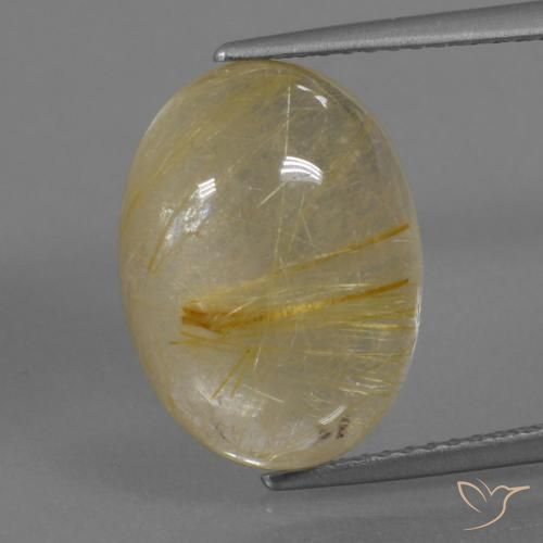 8.69ct 자연스러운 매우 밝은 황금빛 갈색 루틸 쿼츠, 타원형, 투명한