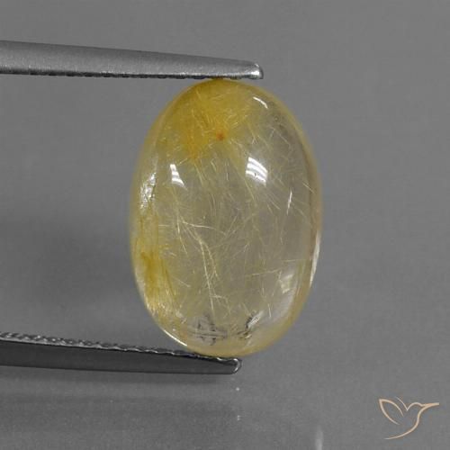 4.79ct 자연스러운 투스카니 옐로우 루틸 쿼츠, 타원형, 투명한