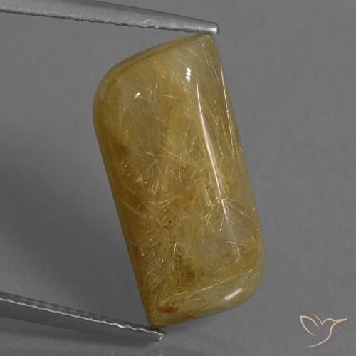 9.81ct 자연스러운 디종 옐로우 루틸 쿼츠, 팬시한, 불투명체