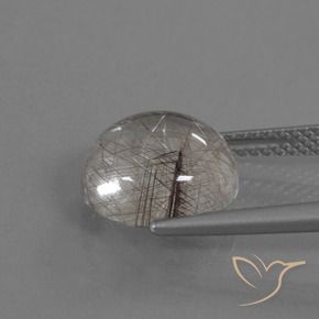 5.09캐럿 천연 연한 갈색 루틸 쿼츠, 라운드 컷, 투명한