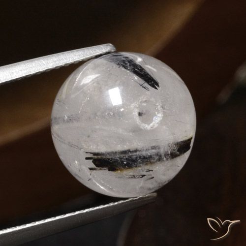 12.31ct 자연스러운 검은색으로 지우기 루틸 쿼츠, 구 / 공, 투명한