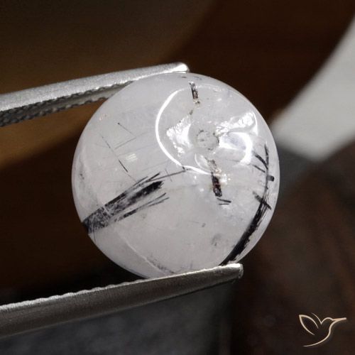 13.08ct 자연스러운 검은색으로 지우기 루틸 쿼츠, 구 / 공, 투명한