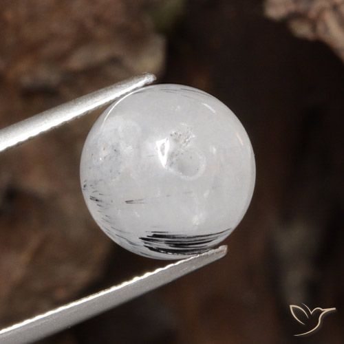 12.16ct 자연스러운 검은색으로 지우기 루틸 쿼츠, 구 / 공, 투명한