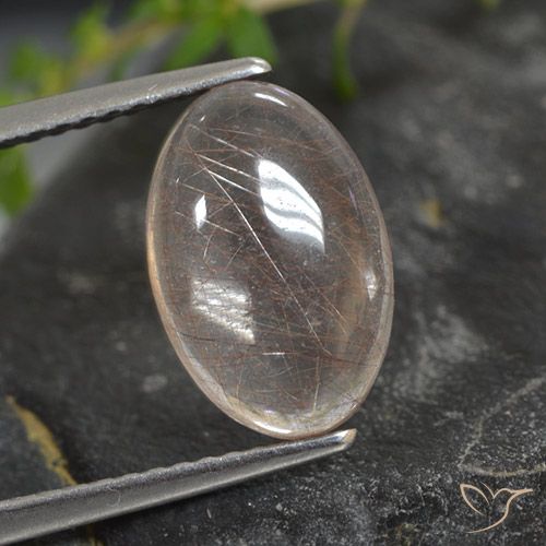 2.89ct 자연스러운 구리로 지우기 루틸 쿼츠, 타원형, 투명한