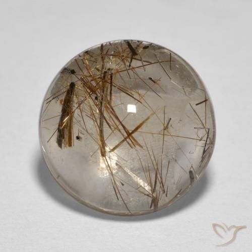 3.75ct 자연스러운 브라운 클리어 루틸 쿼츠, 둥근, 투명한