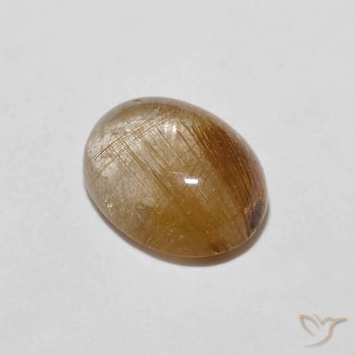 1.91ct 자연스러운 매우 밝은 황갈색 루틸 쿼츠, 타원형, 투명한