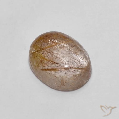 2.60ct 자연스러운 웜 브라운 루틸 쿼츠, 타원형, 투명한