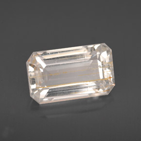4.64캐럿 천연 골든 루틸 토파즈, 투명한, 12.1×7.1 mm, 투명/반투명