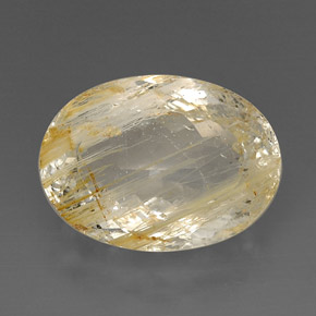 27.57캐럿 천연 골든 루틸 토파즈, 투명한, 21.2×15.5 mm, 투명/반투명