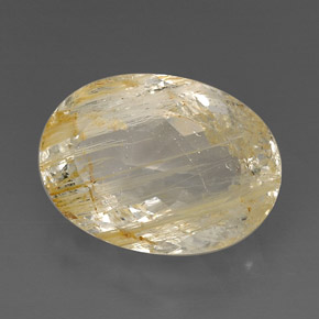 27.57캐럿 천연 골든 루틸 토파즈, 투명한, 21.2×15.5 mm, 투명/반투명