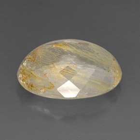 27.57캐럿 천연 골든 루틸 토파즈, 투명한, 21.2×15.5 mm, 투명/반투명