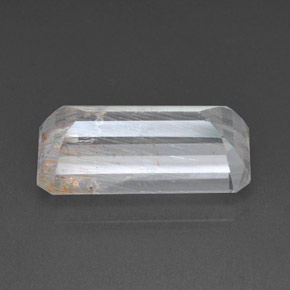 39.04캐럿 천연 골든 루틸 토파즈, 투명한, 26.4×13.9 mm, 투명/반투명
