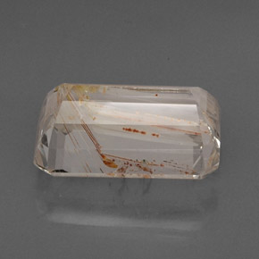 22.46캐럿 천연 골든 루틸 토파즈, 투명한, 19.4×12.3 mm, 투명/반투명