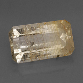 17.73캐럿 천연 골든 루틸 토파즈, 투명한, 18.6×10.9 mm, 투명/반투명