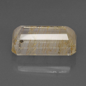 17.73캐럿 천연 골든 루틸 토파즈, 투명한, 18.6×10.9 mm, 투명/반투명