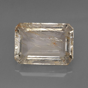 20.31캐럿 천연 골든 루틸 토파즈, 투명한, 18×12.8 mm, 투명/반투명
