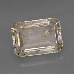 20.31캐럿 천연 골든 루틸 토파즈, 투명한, 18×12.8 mm, 투명/반투명