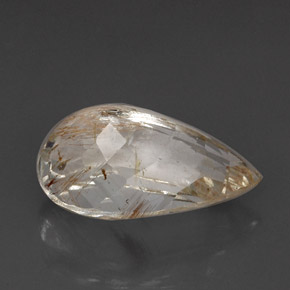 20.64캐럿 천연 골든 루틸 토파즈, 투명한, 21.3×12.9 mm, 투명/반투명