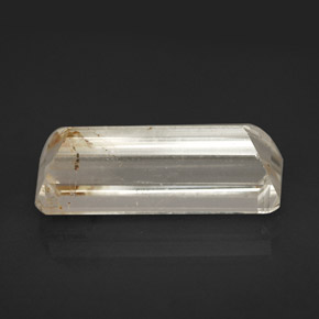 7.41캐럿 천연 골든 루틸 토파즈, 에메랄드 컷, 16.7×6.7 mm, 투명한