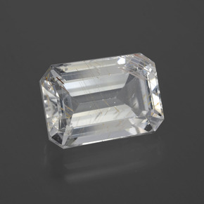 11.14캐럿 천연 골든 루틸 토파즈, 에메랄드 컷, 14.6×10.3 mm, 투명한