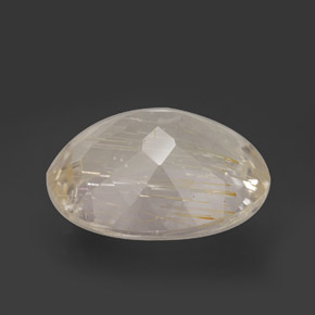 17.25캐럿 천연 골든 루틸 토파즈, 타원형 컷, 17.8×14.2 mm, 투명한
