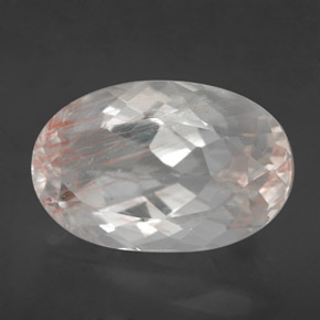 13.78캐럿 천연 골든 루틸 토파즈, 타원형 컷, 17.9×11.5 mm, 투명한