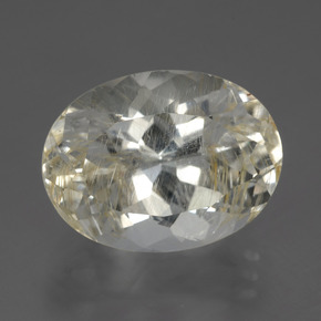 13.64캐럿 천연 골든 루틸 토파즈, 타원형 컷, 16.2×12.3 mm, 투명한