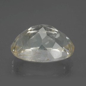 13.64캐럿 천연 골든 루틸 토파즈, 타원형 컷, 16.2×12.3 mm, 투명한